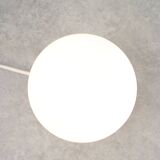 Vintage orange italian metal and opaline table lamp, 70s