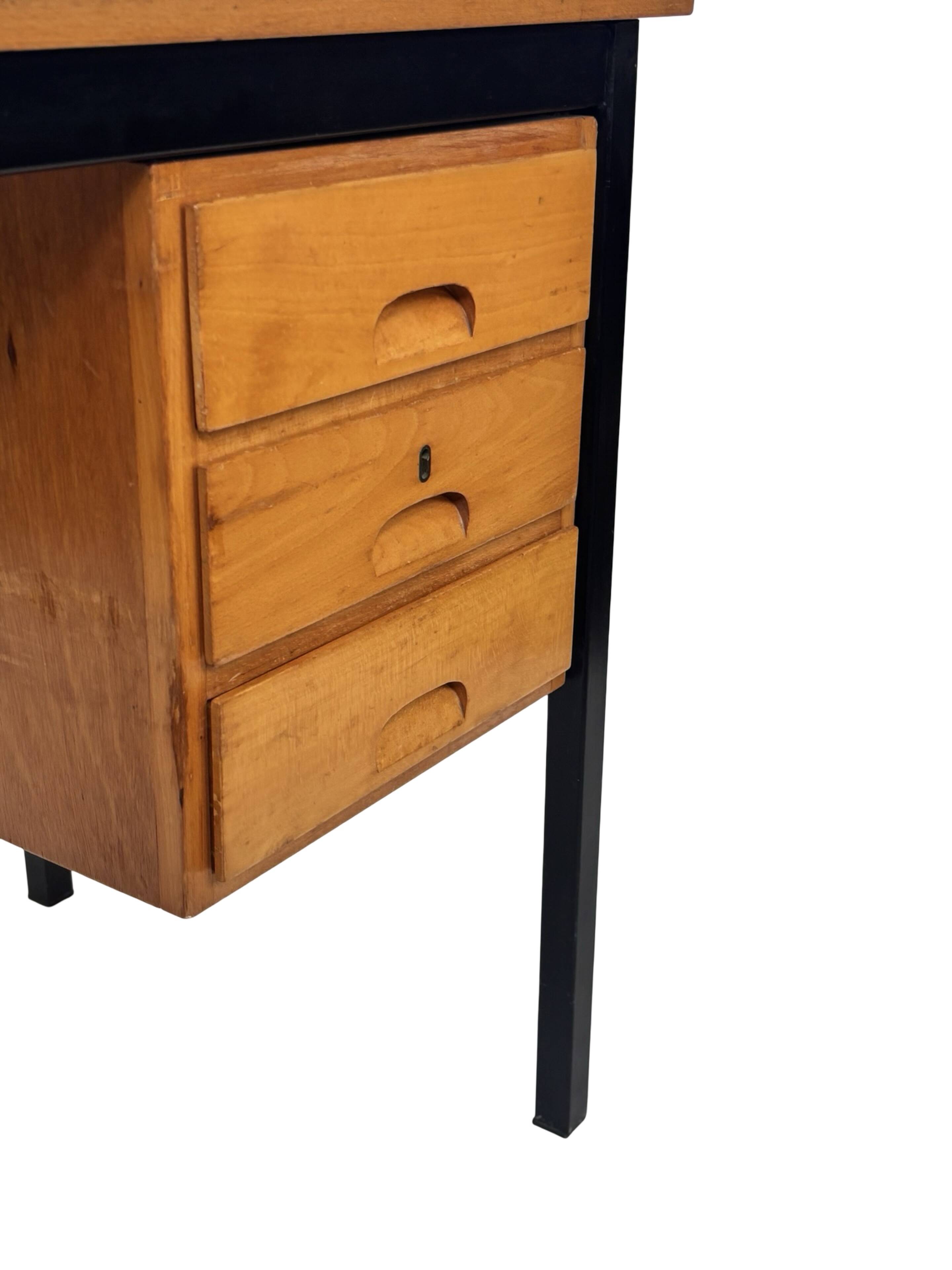 Vintage Desk 1960s Design Workspace with drawers