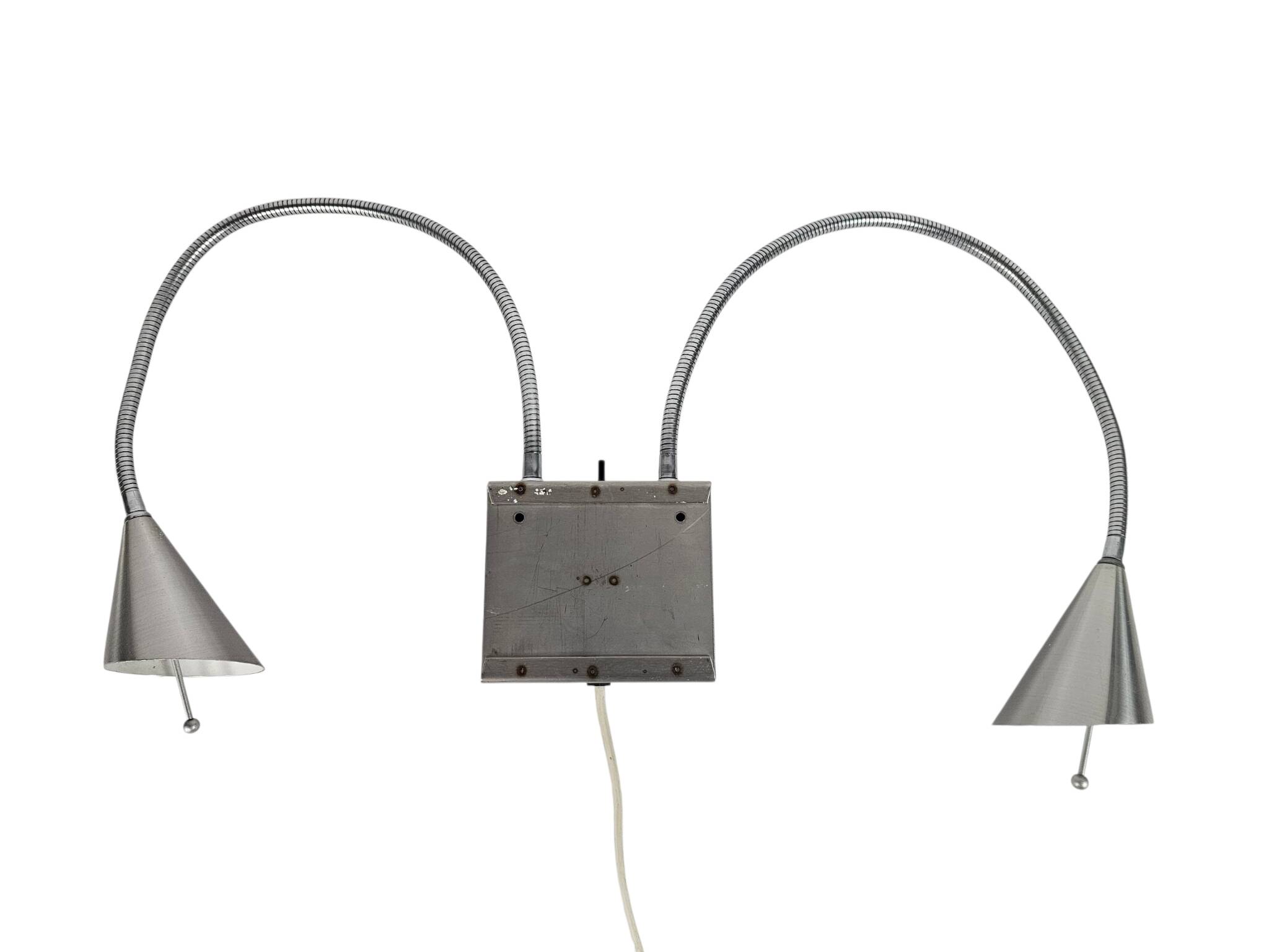 Hala Zeist - flexible arms - brushed aluminium - post modern - 80's
