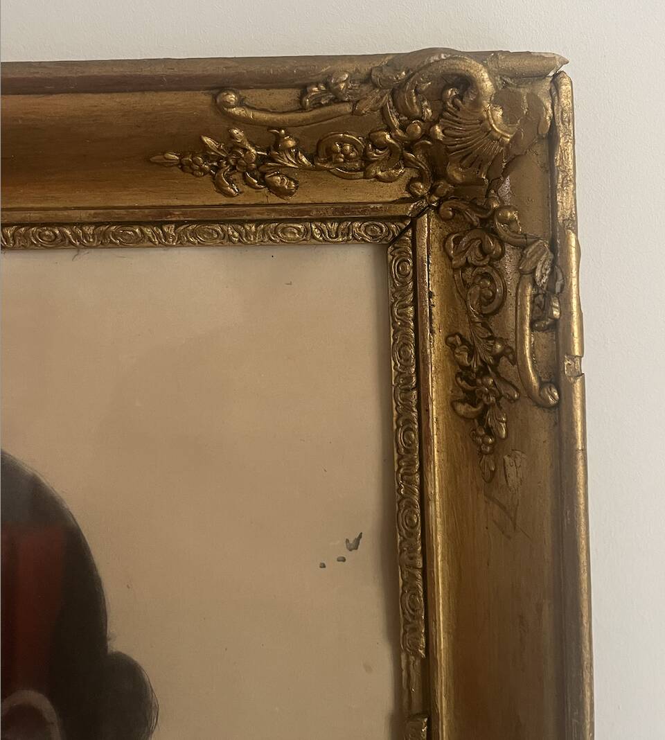 Portrait of a young woman in charcoal, French school circa 1840