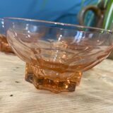 Set of 4 vintage pink glass bowls