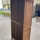 Louis XV boarding school wardrobe renovated in solid raw oak bonnetière