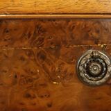 Vintage Chest of Drawers Burton Reproductions Burl Wood Veneer 116cm