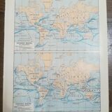 Old map of sea currents from 1928