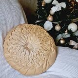 Light beige velvet cushion