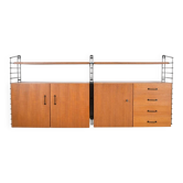 Système de rangement Musterring Tomado Teck années 1960 Étagère murale Vintage
