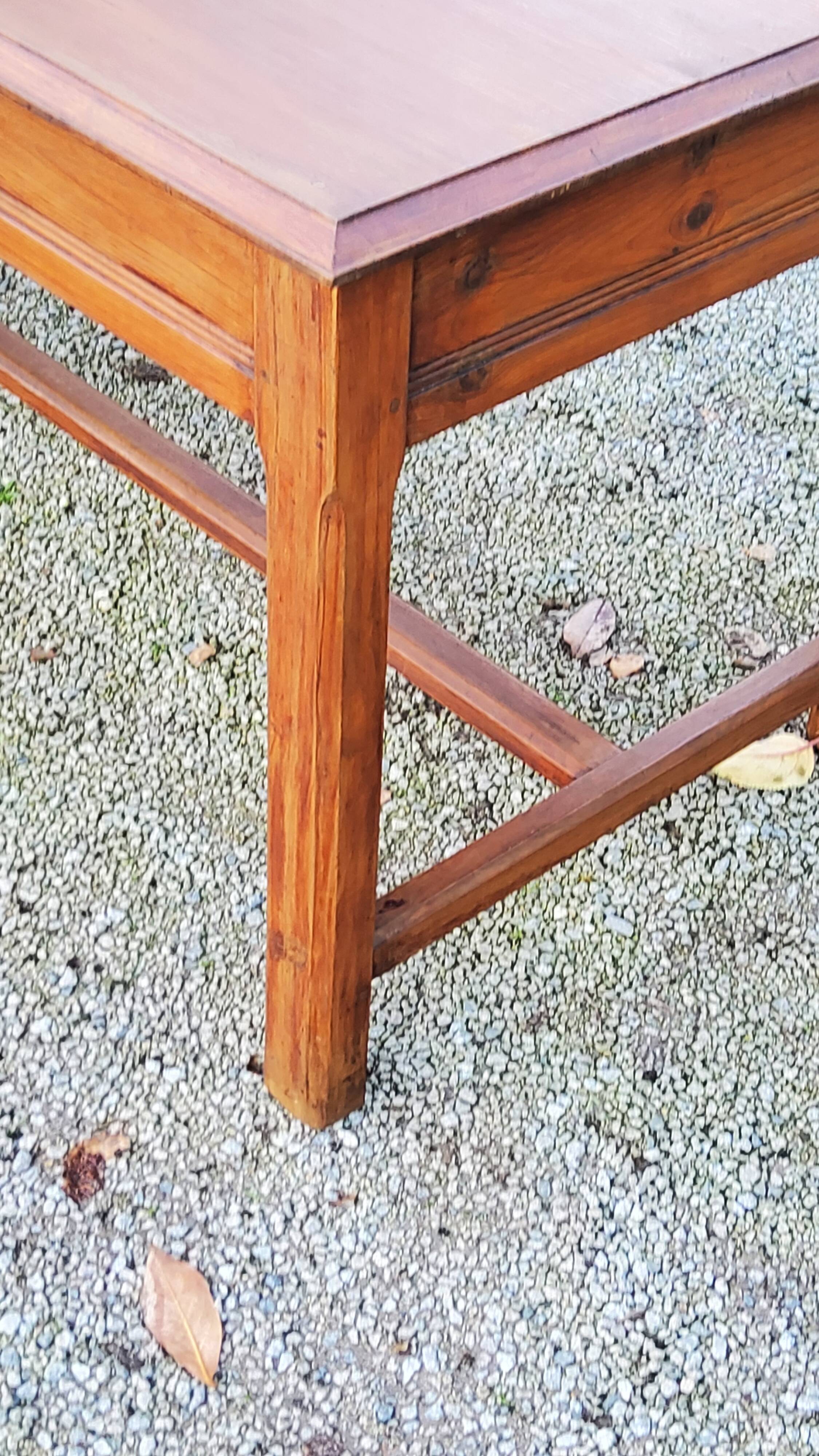 Farm table early 20th century 3 spacer drawers 180cm