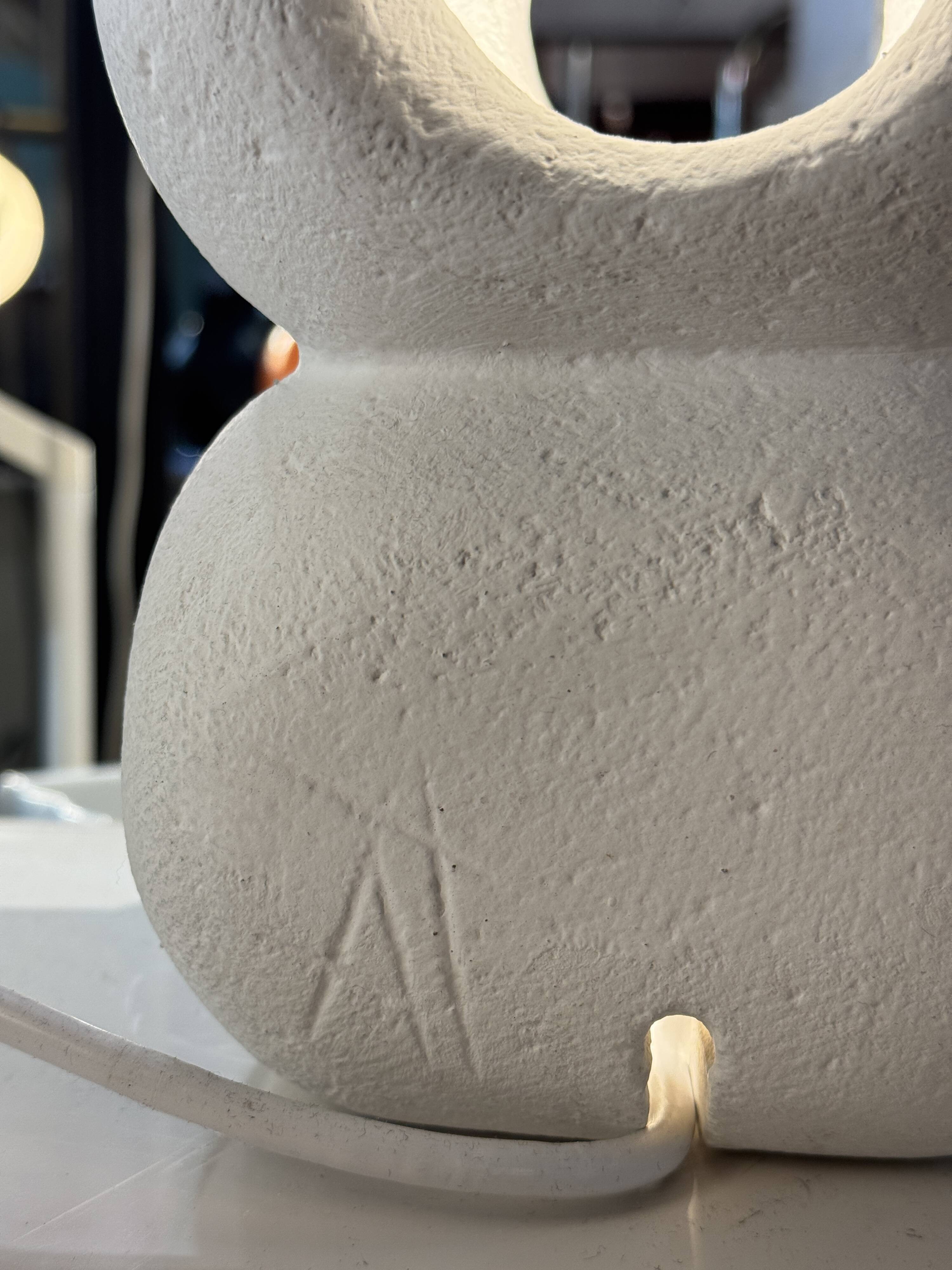 ALBERT TORMOS pebble lamp signed - Sandstone from the Gard - vintage - 60s / 70s