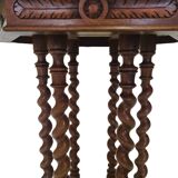 French Walnut Plant Table On Twisted Legs, Circa 1880