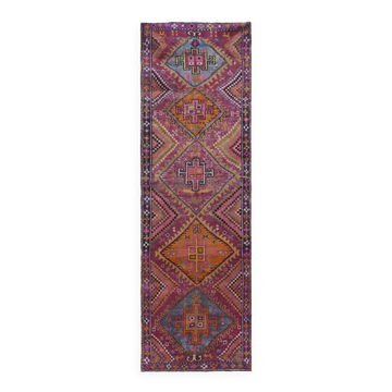 Vintage Turkish hallway rug 127x370 cm