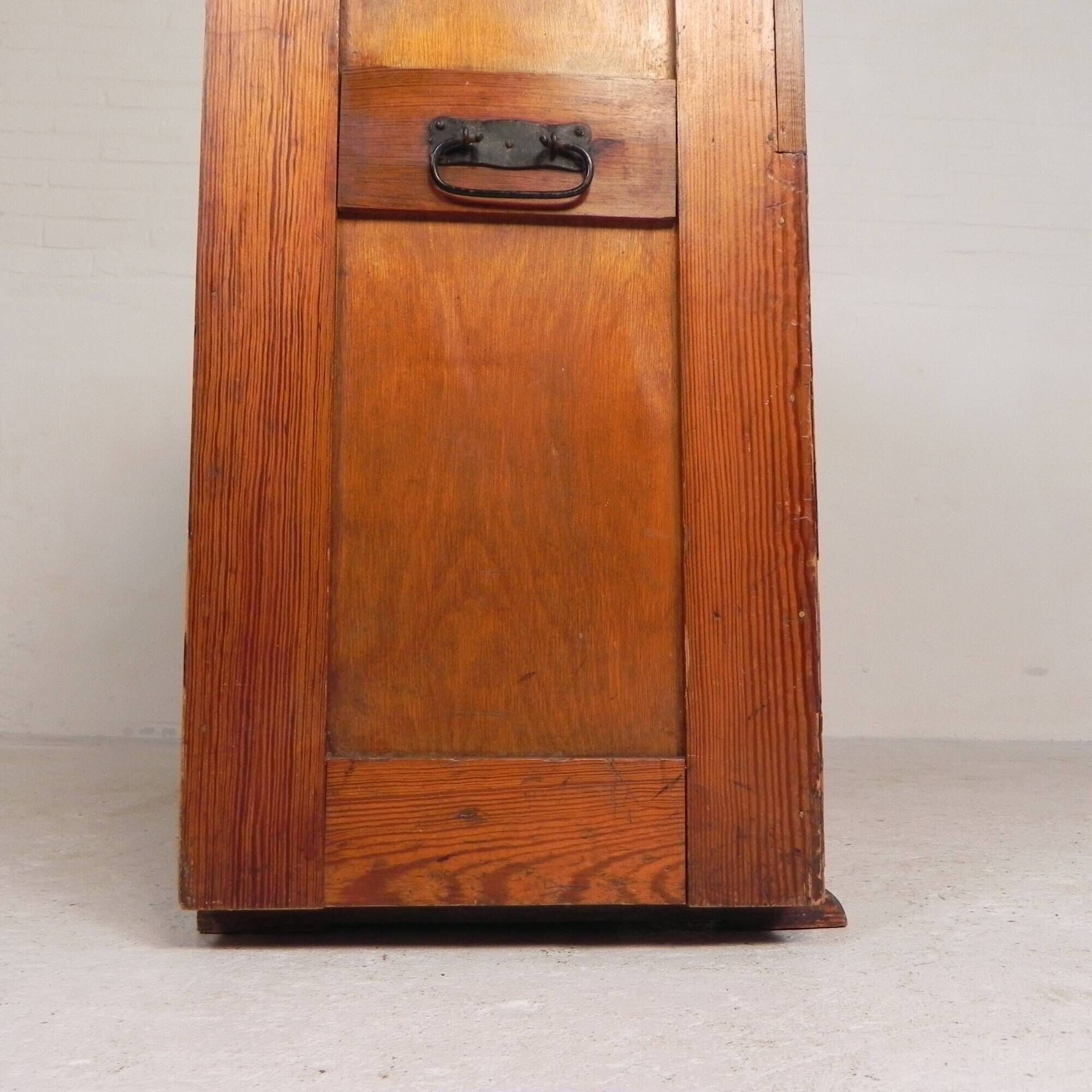 Pine school chart cabinet, architect's cabinet, map cabinet, 1930s