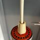 Space age orange 70s pendant light