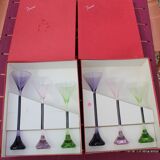 Series of 6 glasses baccarat bouquet service by Rigot