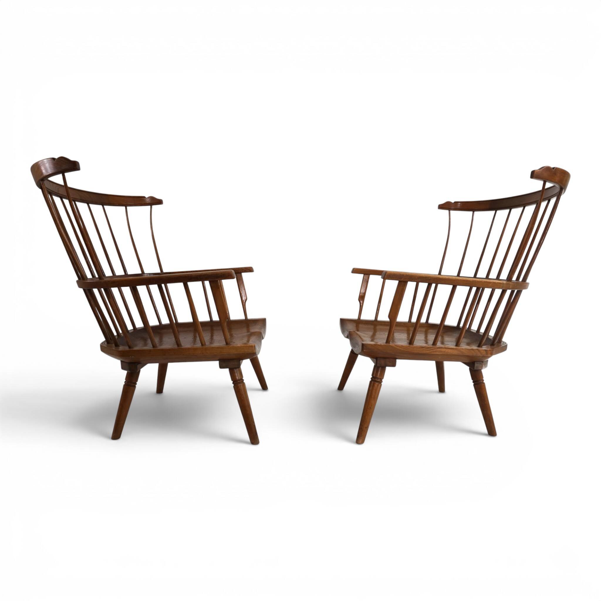 Paire de fauteuils lounge Windsor faits à la main, Angleterre, vers 1960
