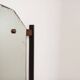 Vintage Italian hall cabinet with mirror and teak shelves