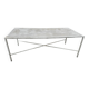 Painted wrought iron coffee table, 20th century.