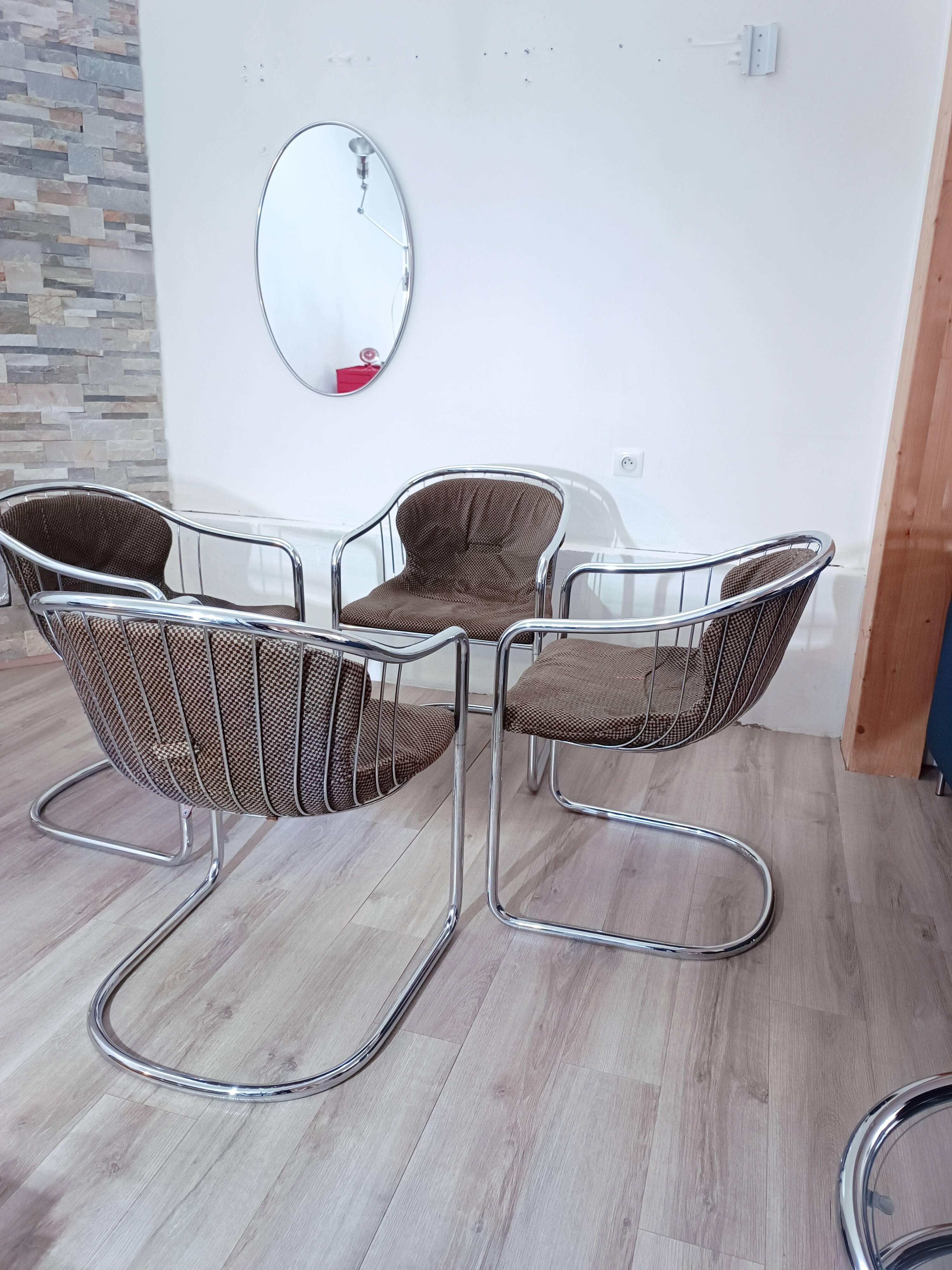 Cantilever chairs Series S by Gastone Rinaldi for Rima 1970s