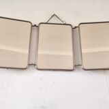 Miroir triptyque de barbier design années 50/60
