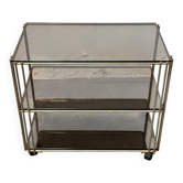 Golden metal dessert table