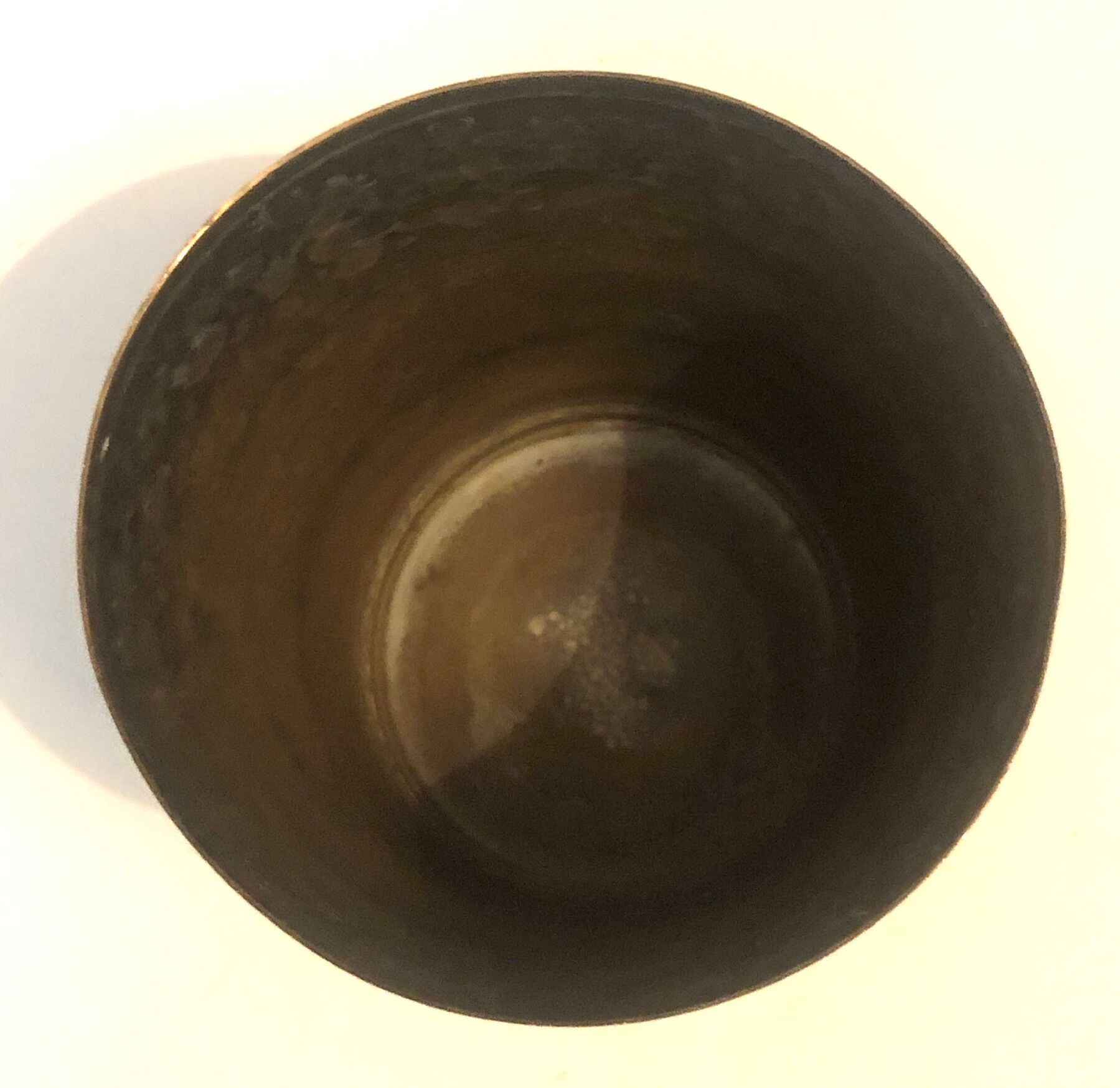 Antique brass vase