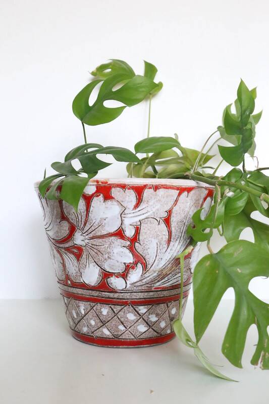 Italian ceramic flowerpot by Fratelli Fanciullacci, circa 1950/60 / size 3