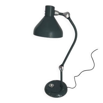 Lampe vintage 1950 Jumo GS1 vert viride de bureau - 55 cm