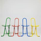 Dafne folding chair (colorful set) designed by Gastone Rinaldi