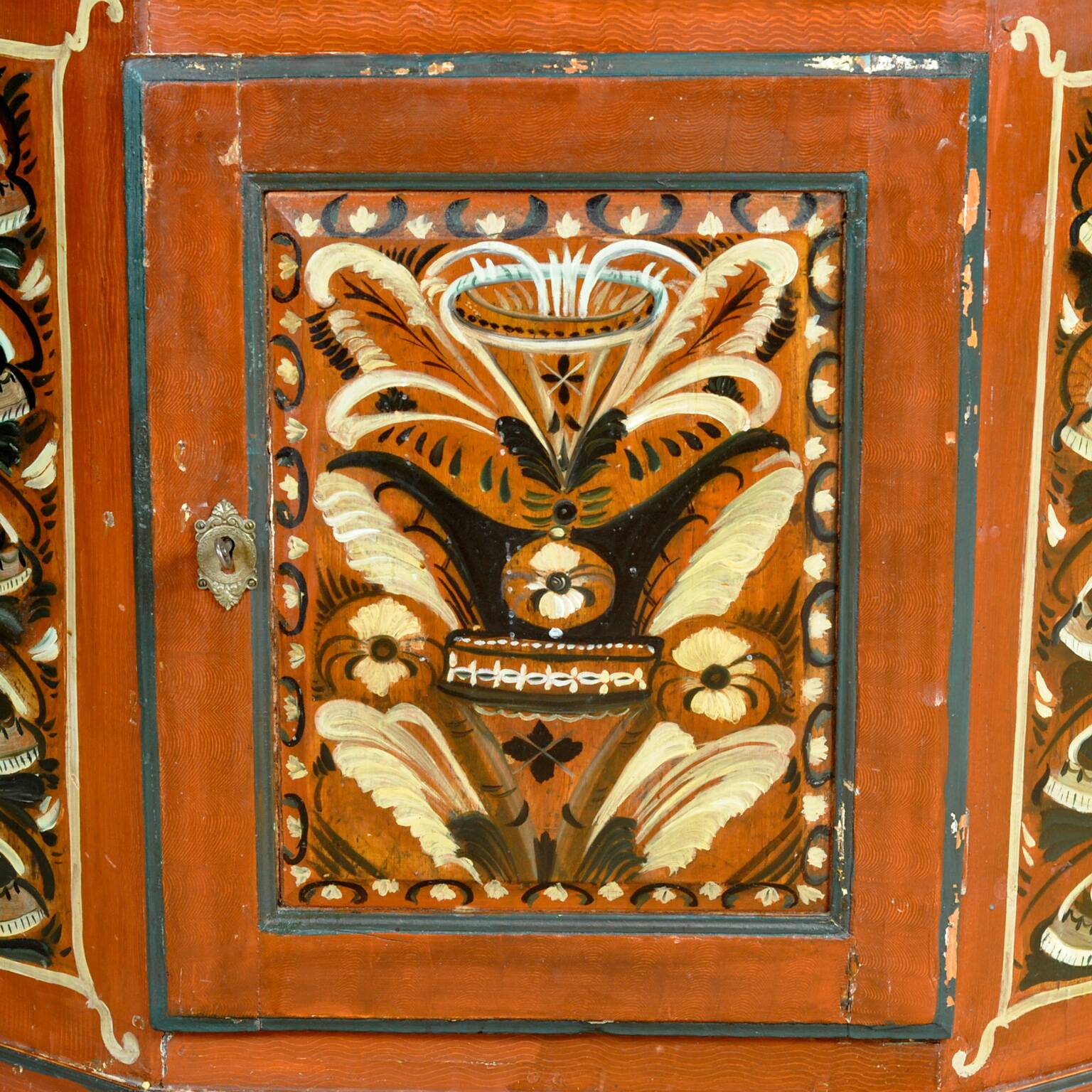 Sideboard, painted cabinet from Dalarna, Sweden 1799