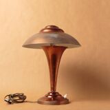 Desk lamp mushroom copper metal art deco 1930 1940