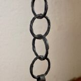 Brutalist wrought iron floor lamp