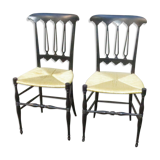 2 chairs wooden lacquered 1950s