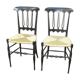 2 chairs wooden lacquered 1950s