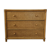 Commode rotin et cannage