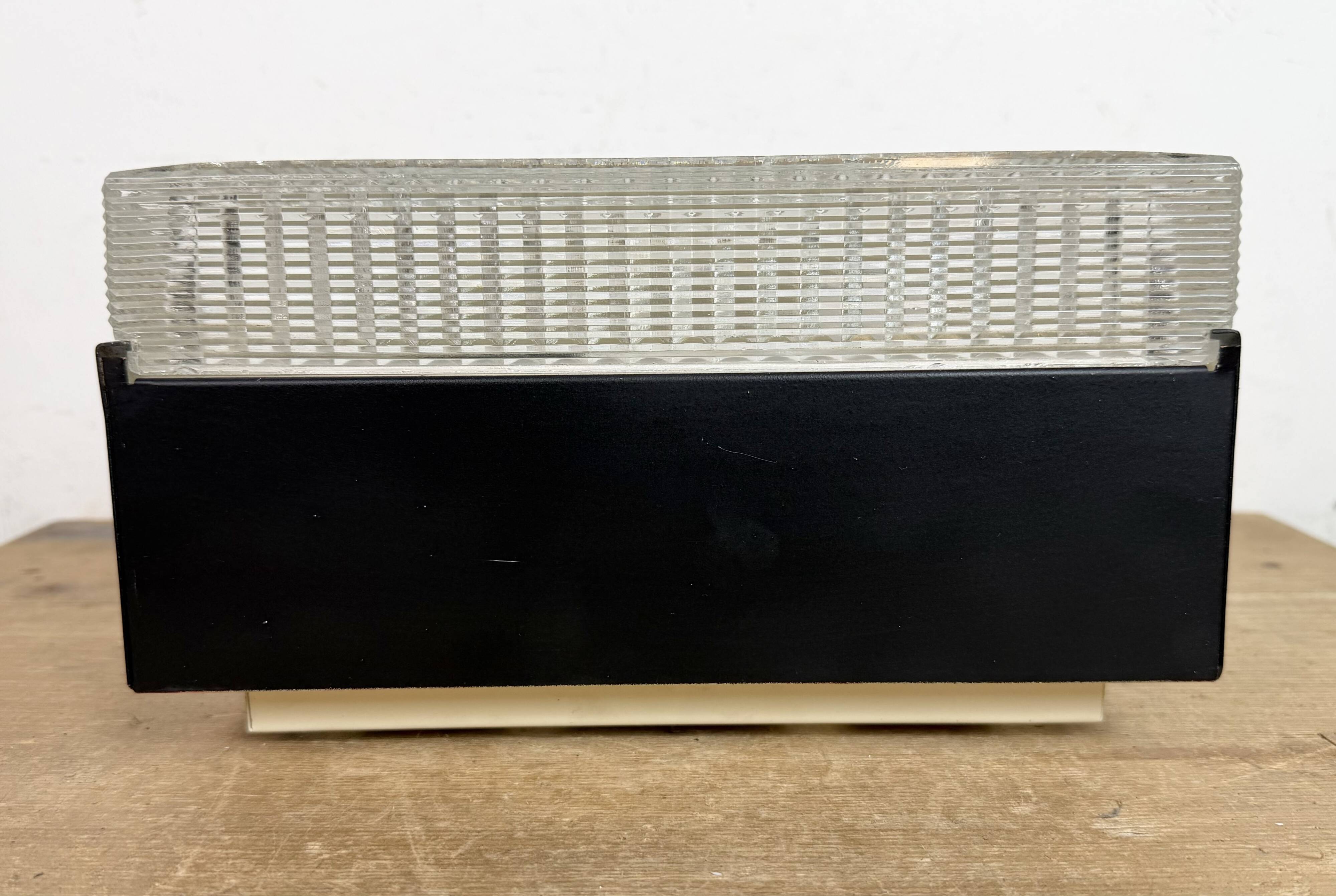 Vintage Glass Wall or Ceiling Light from Napako, 1970s