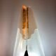 Murano Pair of 2 Lamps Glass Plate Two-material Vintage 1980 DLG Vetro