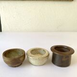 3 Spice bowls, glazed stoneware