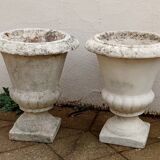 Pair of Medici vases in reconstituted stone