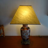 Faience lamp Imari XIXth foot bronze frame