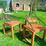 3 Post-Modern armchairs
