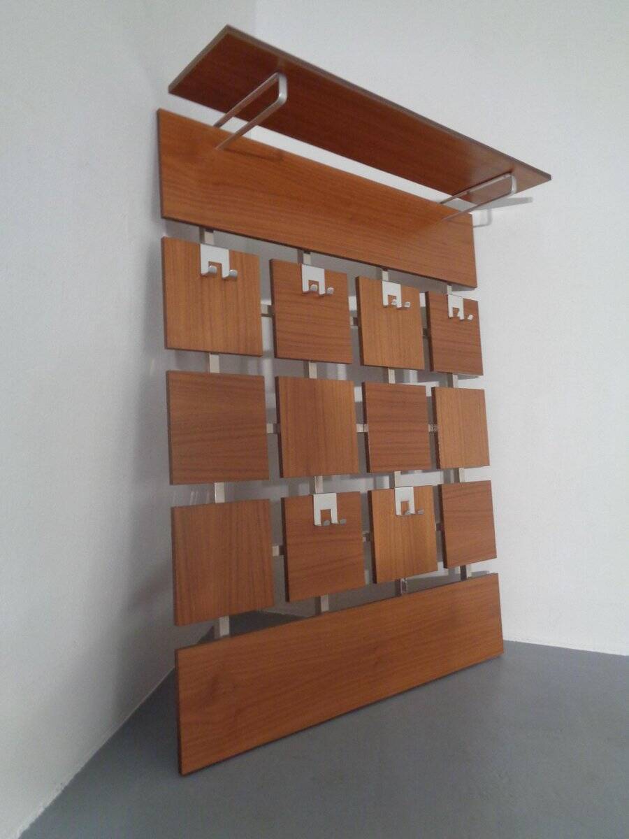 Mid-Century Wardrobe with Hat and Coat Rack, 1960s