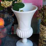 Antique milk glass baluster vase early 20th century