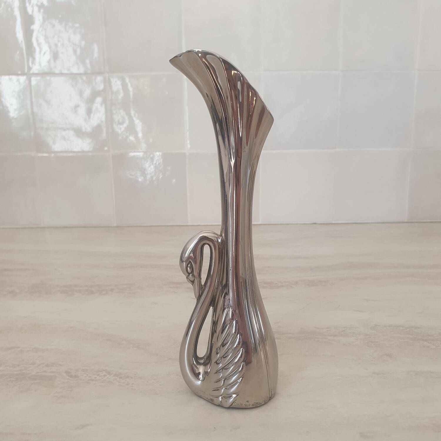 Soliflore Cygne en metal