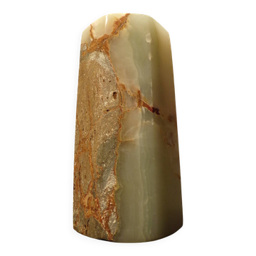 Octagonal onyx vase, h=16cm
