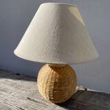 Rattan bedside lamp