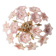 Lustre vintage Murano fleurs roses, années 1970