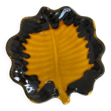 Yellow and black leaf dish
