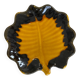 Yellow and black leaf dish