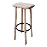 HIGH WOODEN STOOL