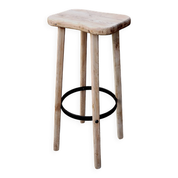 Tabouret haut en bois