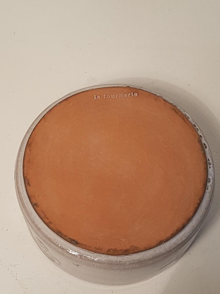 Ceramic bowl and sugar bowl La Tournerie Bons Haute-Savoie